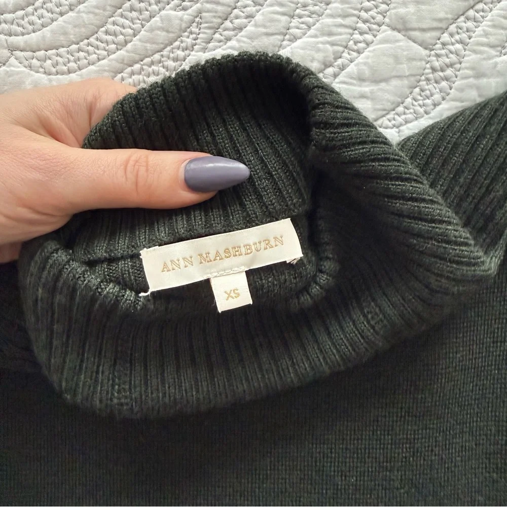 Ann Mashburn - Hadley Milano-Stitch Dress - Bottle Green Extra Fine Merino Wool - Picture 6 of 15